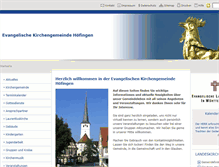 Tablet Screenshot of ev-kirche-hoefingen.de